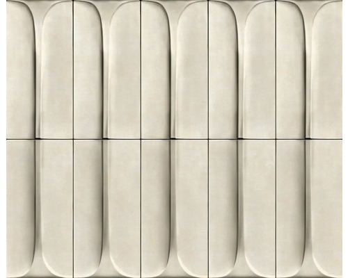 Vliestapete 34477 Shades Iconic 3D-Optik beige Beige Keramikfliesen mit erhabenem, geripptem Design