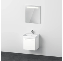 Badmöbel-Set DURAVIT No.1 BxHxT 55 x 200 x 45 cm Frontfarbe weiß mit Waschtisch weiß und Waschtischunterschrank mit Innenschubkasten Spiegel mit LED-Beleuchtung N10162018180000