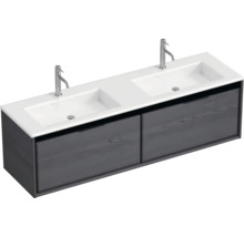 Waschtischunterschrank mit zwei Waschbecken und zwei Schubladen