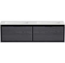Waschtischunterschrank mit zwei Waschbecken und zwei Schubladen