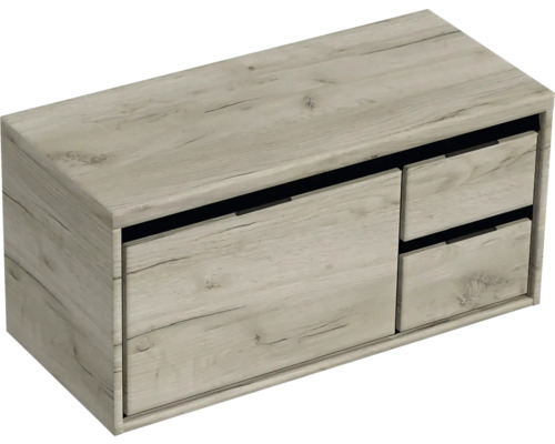 Waschtischunterschrank mit zwei Schubladen im Holzdekor