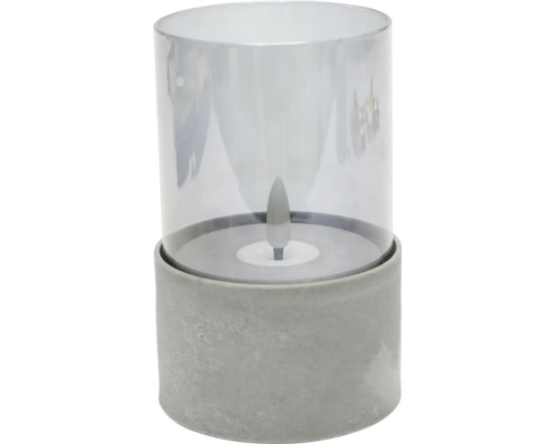 LED-Kerze mit Zylinderglasaufsatz