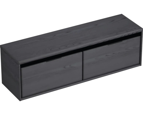 Waschtischunterschrank Sanox Loft BxHxT 160,2 x 48,6 cm x 45 cm Frontfarbe black oak mit Waschtischplatte Waschtischunterschrank Sanox Loft BxHxT 160,2 x 48,6 cm x 45 cm Frontfarbe black oak mit Waschtischplatte