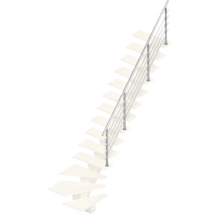 Geländer Aluminium für Pertura Agape 1/4 gewendelte Treppe
