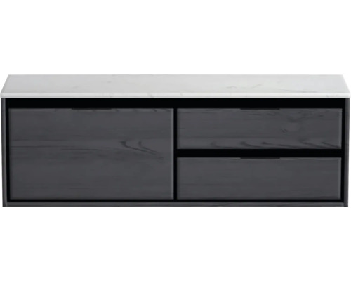 Waschtischunterschrank mit zwei Schubladen und einer Tür