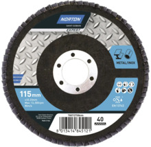 Expert Fächerschleifscheibe Norton Metal/Inox Ø 115x22,23 mm Korn 40