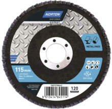 Expert Fächerschleifscheibe Norton Metal/Inox Ø 115x22,23 mm Korn 120