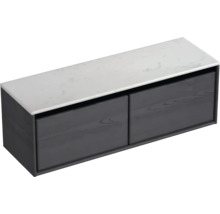 Waschtischunterschrank mit zwei Schubladen und Marmorplatte