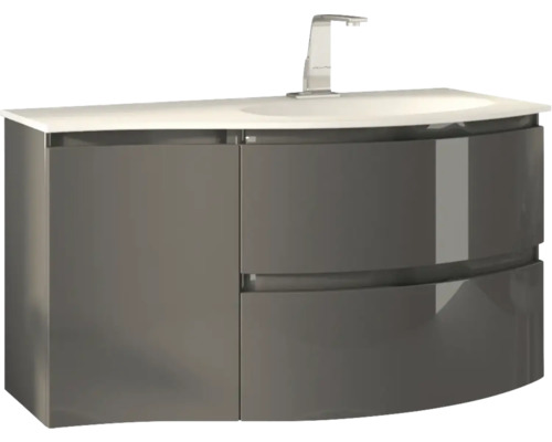 Waschtischunterschrank mit Waschbecken und Armatur für das Badezimmer