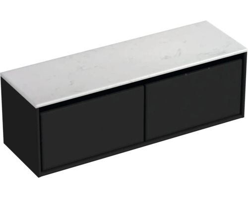 Waschtischunterschrank mit zwei Schubladen und einer Waschtischplatte