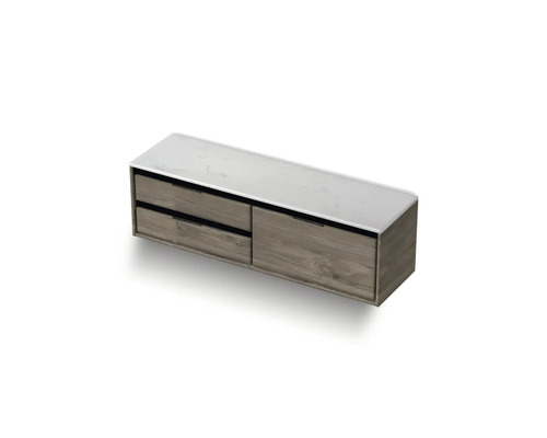 Waschtischunterschrank mit Schubladen und Ablagefläche