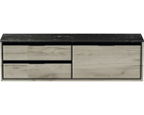 Waschtischunterschrank mit zwei Schubladen und Ablagefläche