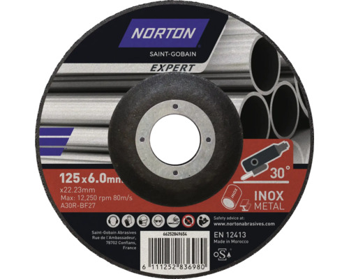 Expert Schruppscheibe Norton Metal/Inox Ø 125x22,23 mm Expert Schruppscheibe Norton Metal/Inox Ø 125x22,23 mm