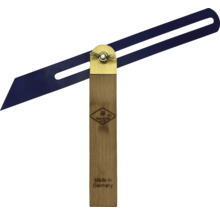 Winkelmesser mit Holzgriff und Metallschiene