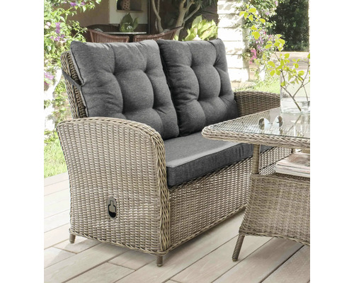 Gartenbank Destiny 125 x 74 x 99 cm grau Gartenbank Destiny 125 x 74 x 99 cm grau