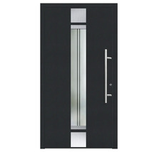 Haustür Aluminium/PVC Smart A400 2.0 RC2 anthrazit 1000 x 2100 mm Rechts inkl. Beschlagset, Stangengriff, Profilzylinder inkl. 3 Schlüssel