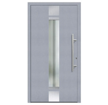 Haustür Aluminium/PVC Smart A400 2.0 RC2 grau 1000 x 2100 Rechts inkl. Beschlagset,Stangengriff,Profilzylinder inkl. 3 Schlüssel