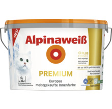 Alpinaweiß Premium Innenfarbe im 4 Liter Eimer
