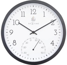 Analoge Wanduhr mit Temperaturanzeige