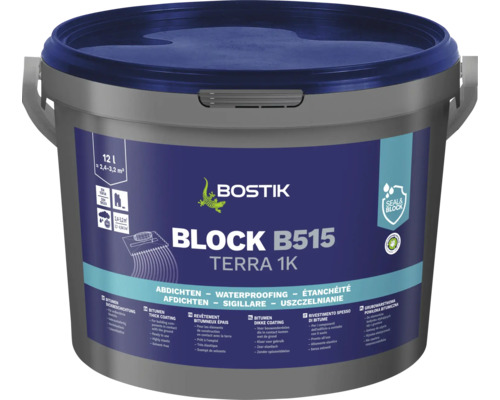 Bostik BLOCK B515 TERRA 1K+ Dickbeschichtung 12 l Bostik BLOCK B515 TERRA 1K+ Dickbeschichtung 12 l