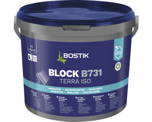 Bostik BLOCK B731 TERRA ISO Bitumenisolieranstrich 5 l Bostik BLOCK B731 TERRA ISO Bitumenisolieranstrich 5 l