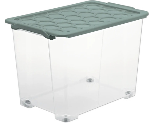 Rotho Aufbewahrungsbox Evo Safe mit Rädern transparent 59x41,2x39,5 cm