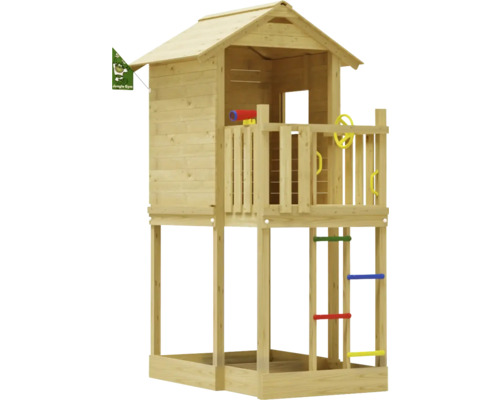 Spielhaus mit Stelzen Jungle Gym 222 x 155 cm Holz