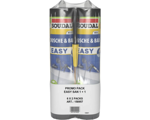 Soudal Dusche & Bad Easy Sanitär-Dichtstoff weiß Duo-Pack 2 x 290 ml