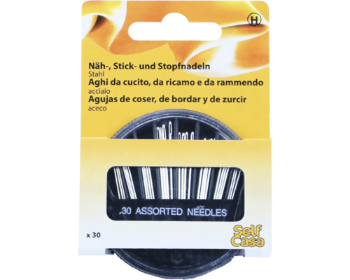 Näh-, Stick- & Stopfnadeln 30 Stk. Packung Näh-, Stick- und Stopfnadeln aus Stahl, 30 Stück