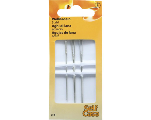 Stahlnadeln zum Vernähen von Wolle im Set