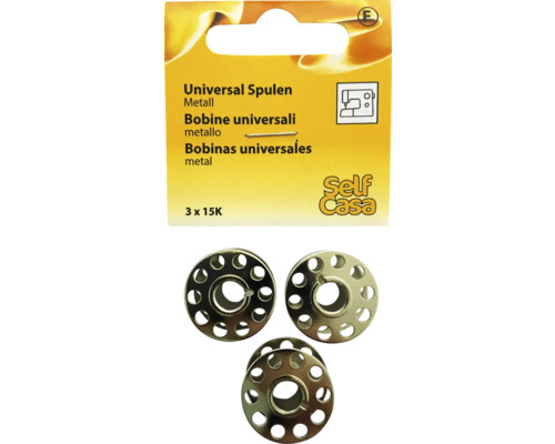 Universal Spulen 15K silber 3 Stk. Universal-Spulen aus Metall, 3er-Pack