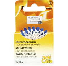 Sternchenzwirn, 100 Prozent gewachste Baumwolle, 2 mal 20 Meter