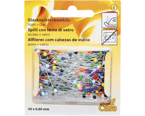 Packung Glaskopfstecknadeln, 30 Stück