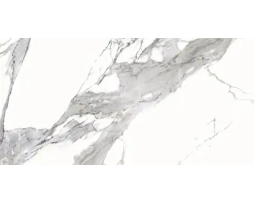 Feinsteinzeug Wand- und Bodenfliese Calacatta white 60x120 cm Marmoroptik Fliese matt rektifiziert
