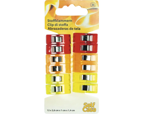 Stoffklammern in verschiedenen Farben, 12er Pack