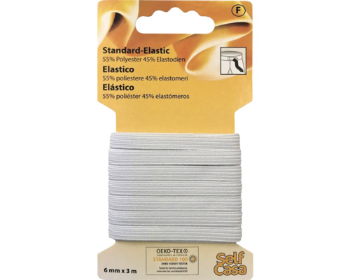 Standard Elastic 6 mm x 3 m weiß