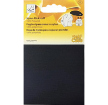 Flickstoff Nylon selbstklebend 10x20 cm schwarz