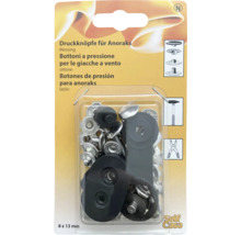 Druckknöpfe mit S-Feder für Anoraks Ø 13 mm silber 8 Stk.