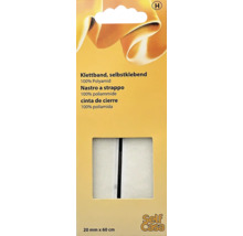 Klettband selbstklebend 20 mm x 60 cm weiß
