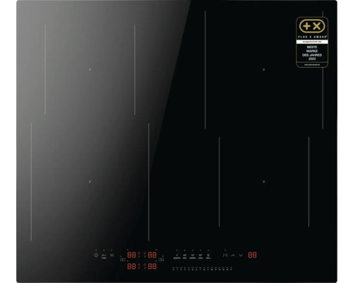 Induktionskochfeld mit vier Kochzonen und Plus X Award Siegel