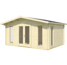 Holzgartenhaus mit Doppeltür und Fenstern