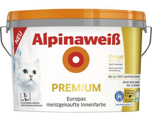Alpina Wandfarbe Premium Alpinaweiß 1 l