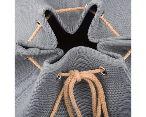 Grauer Turnbeutel mit Kordelzug