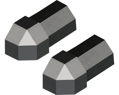 DURAL Außenecke Duraplus Diamond schwarz 2 x 11 mm Zwei Modelle von Wohnhäusern