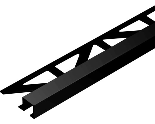 DURAL Abschlussprofil Squareline schwarz 250 x 11 mm Fliesenprofil aus Metall