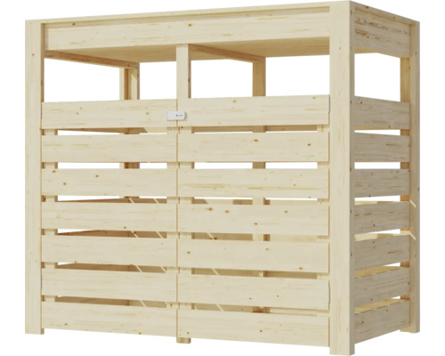 Holz Mülltonnenbox für zwei Mülltonnen