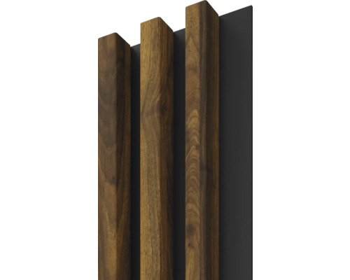 Dekorpaneel Linea Slim 3 nussig schwarz 30x150x2650 mm Dekorpaneel Linea Slim 3 nussig schwarz 30x150x2650 mm