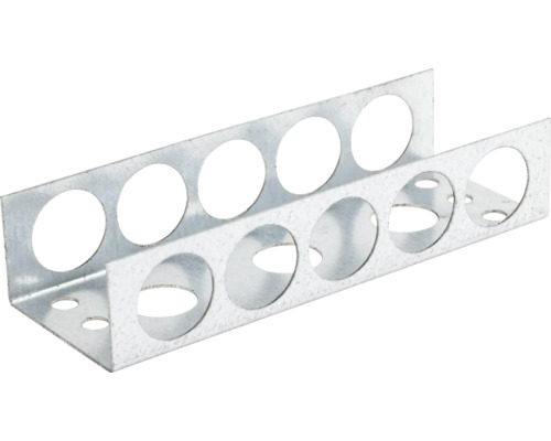 swisspor U-Profil verzinkter Stahl zur Befestigung von 50 mm Bauplatten Pack = 3 St Gelochtes Befestigungsprofil aus Metall