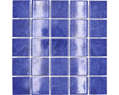 Keramikmosaik SD 641N Quadrat uni Marine Blue glänzend 30,4x30,4cm-0