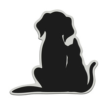 Ministicker 3D Katze und Hund 1-tlg.